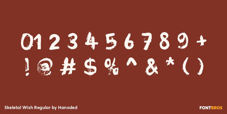 Skeletal Wish Regular Font Poster #4