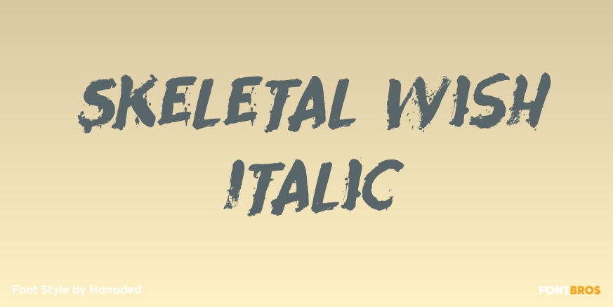Skeletal Wish Italic Poster