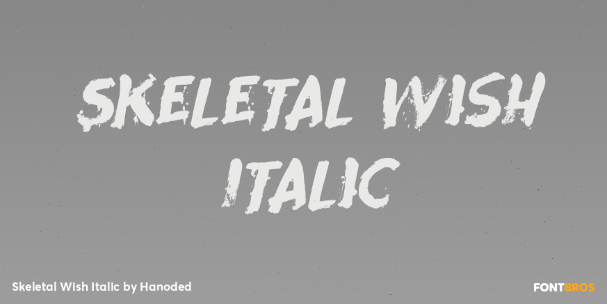 Skeletal Wish Italic Poster