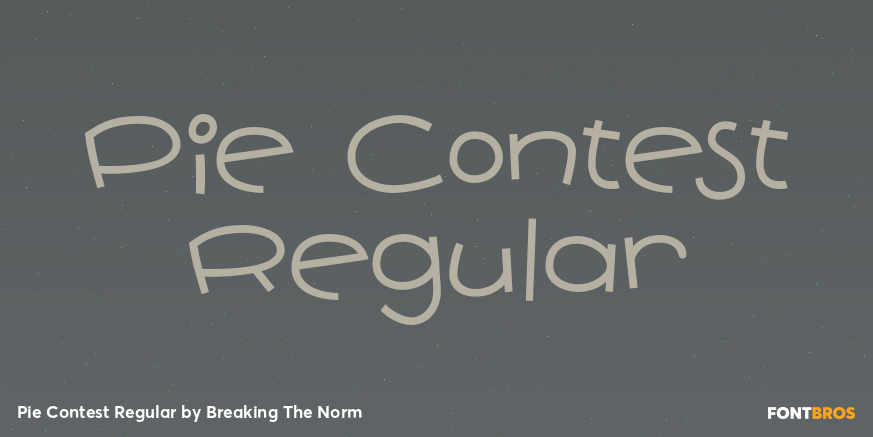 Pie Contest Regular Font Poster #1