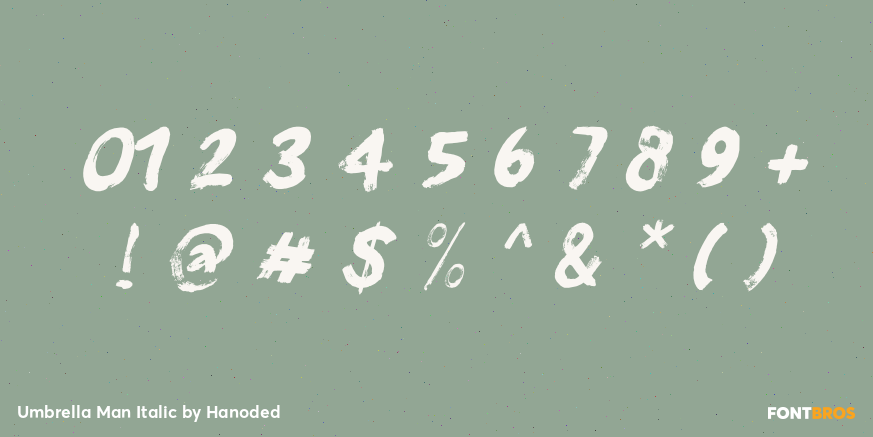 Umbrella Man Italic Font Poster #4