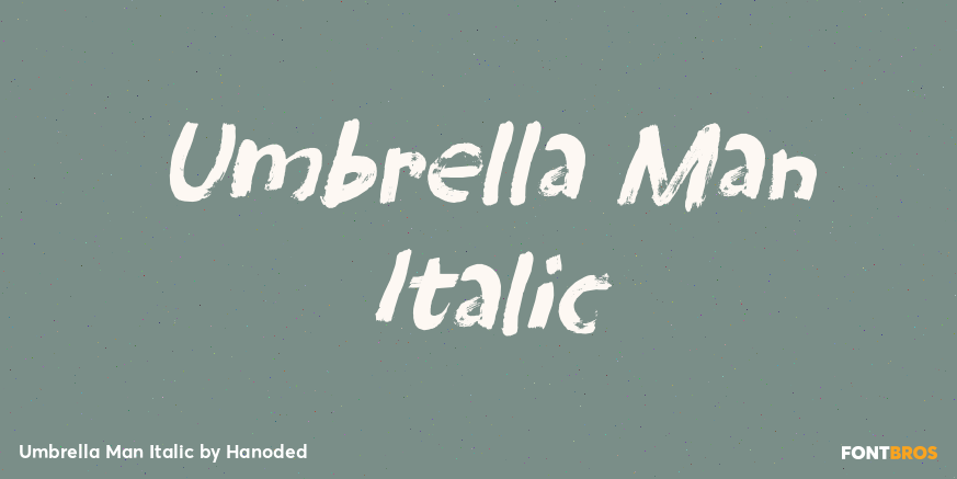 Umbrella Man Italic Font Poster #1