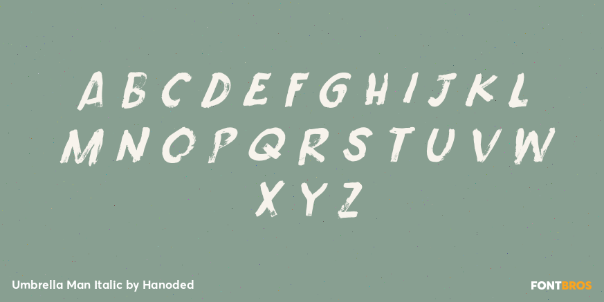 Umbrella Man Italic Font Poster #2