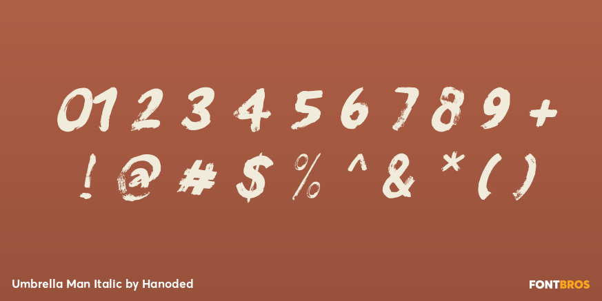 Umbrella Man Italic Font Poster #4