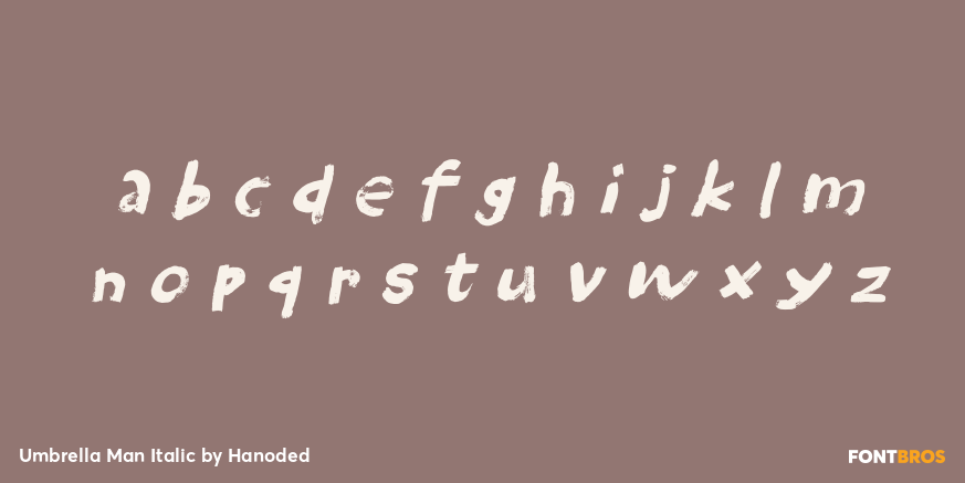 Umbrella Man Italic Font Poster #3