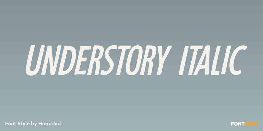 Understory Italic Font Poster #1