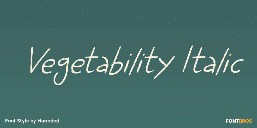 Vegetability Italic Poster