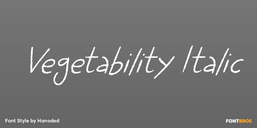 Vegetability Italic Poster