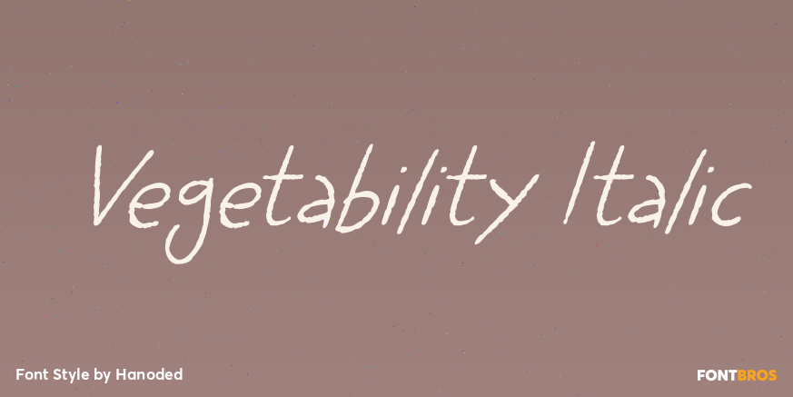 Vegetability Italic Poster