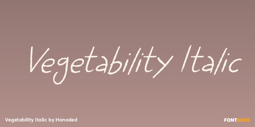 Vegetability Italic Poster