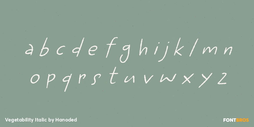 Vegetability Italic Font Poster #1