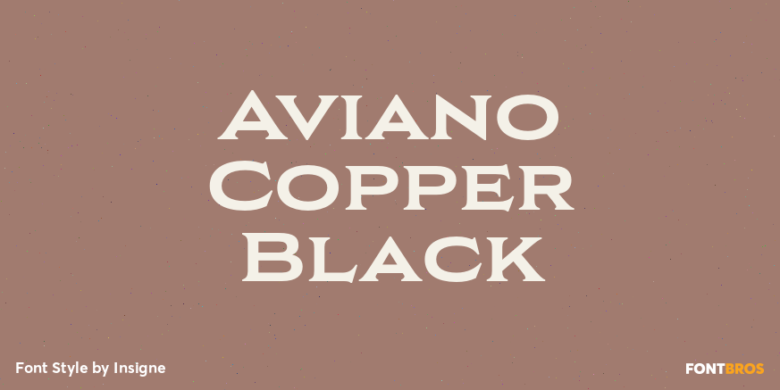 Aviano Copper Black Font Poster #1