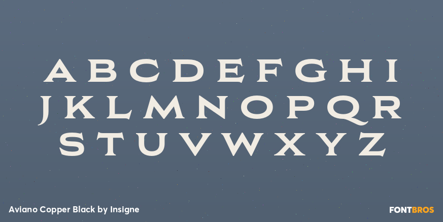 Aviano Copper Black Font Poster #1