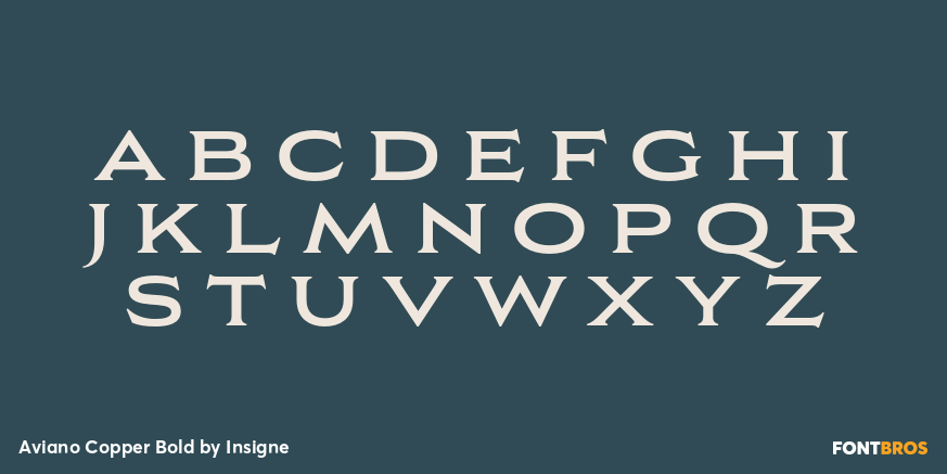 Aviano Copper Bold Font Poster #2