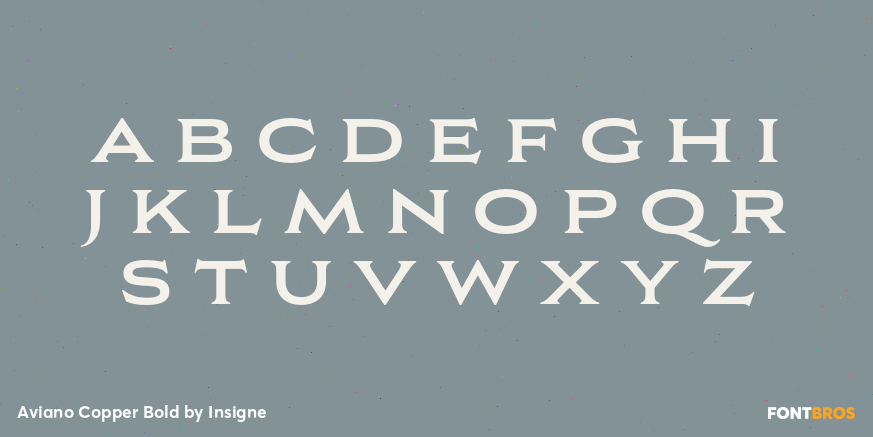 Aviano Copper Bold Font Poster #3