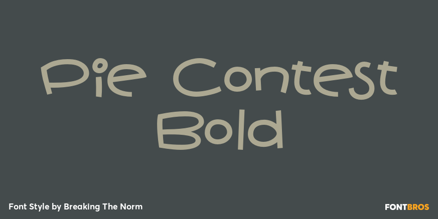 Pie Contest Bold Font Poster #1