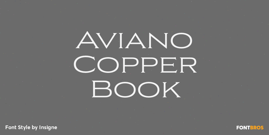 Aviano Copper Book Font Poster #1