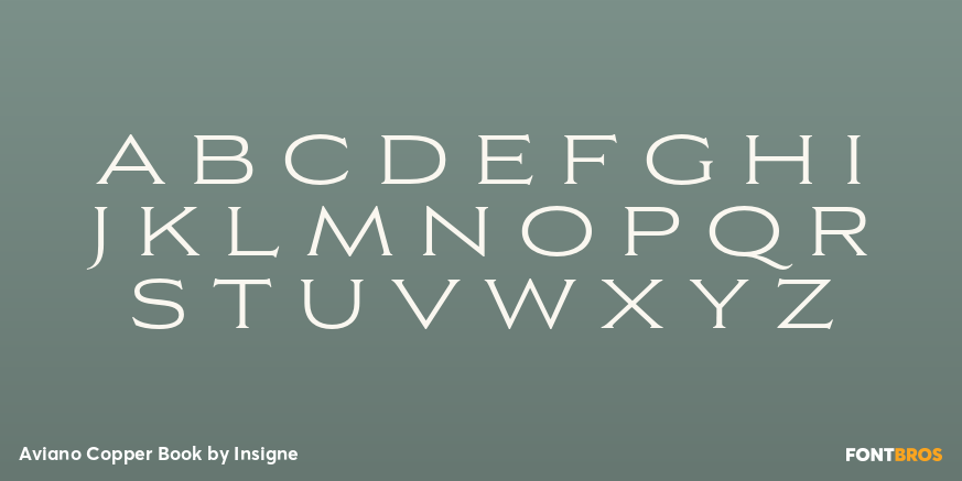 Aviano Copper Book Font Poster #1