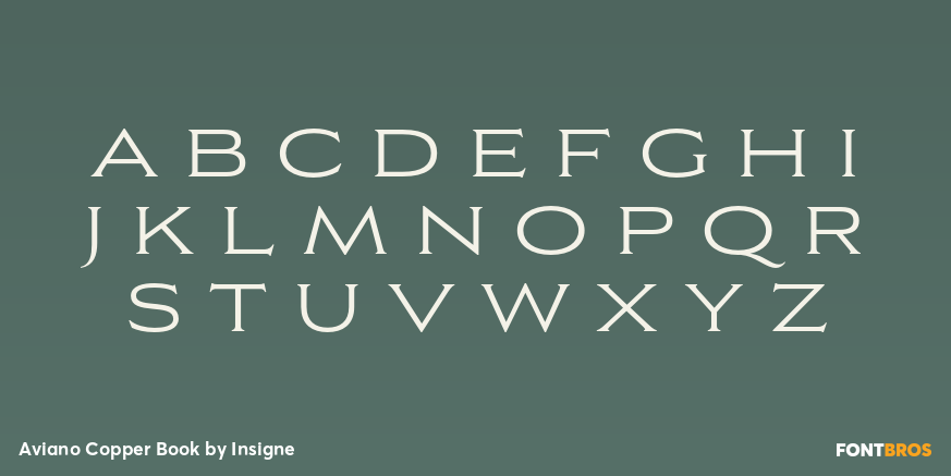 Aviano Copper Book Font Poster #1
