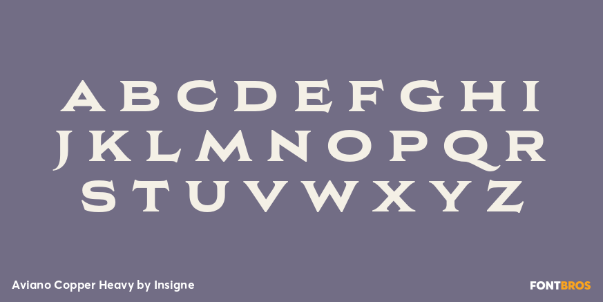 Aviano Copper Heavy Font Poster #3