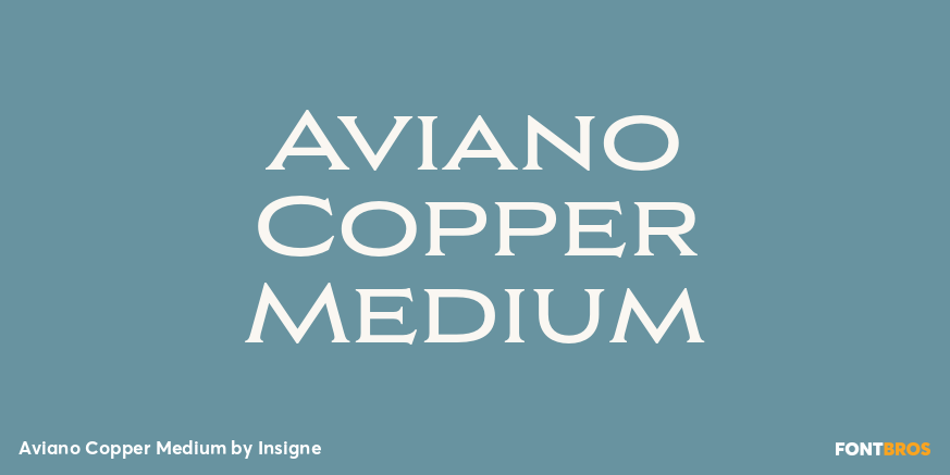 Aviano Copper Medium Font Poster #1
