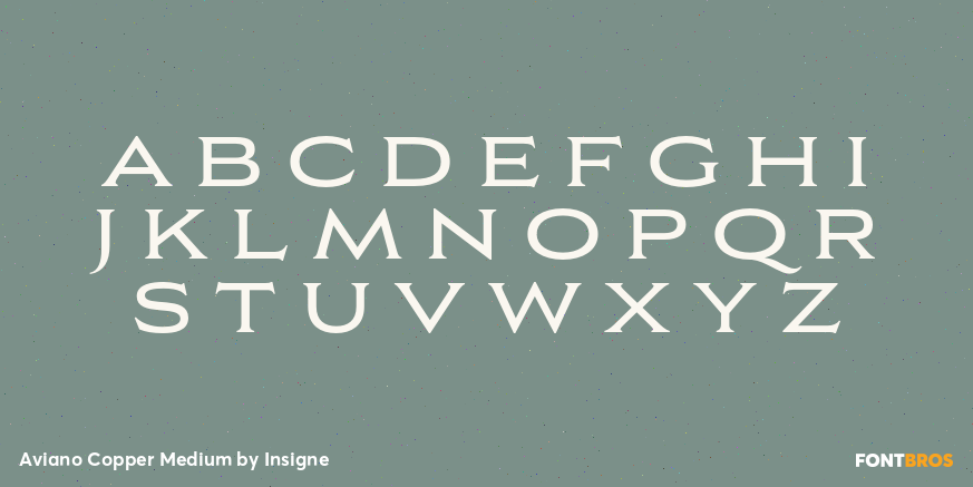 Aviano Copper Medium Font Poster #2