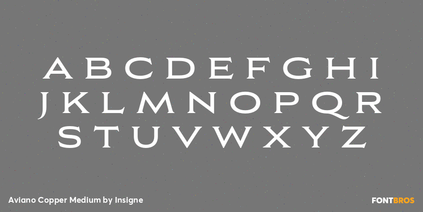 Aviano Copper Medium Font Poster #3
