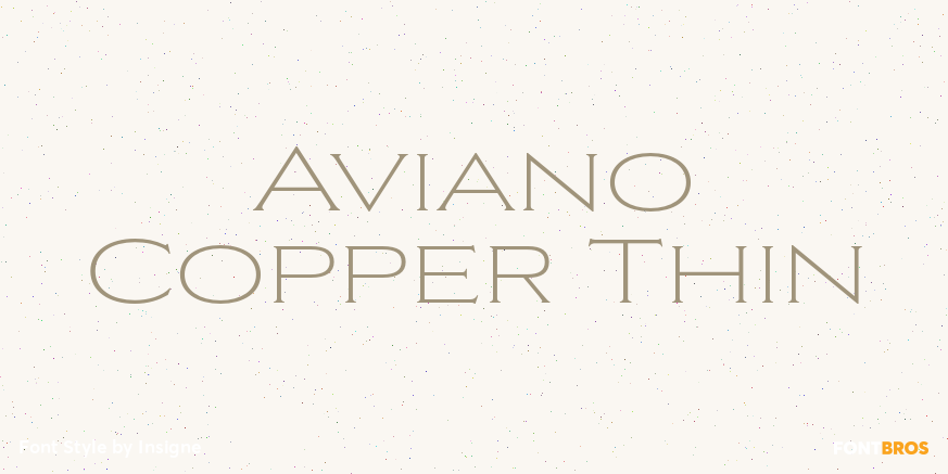 Aviano Copper Thin Font Poster #1