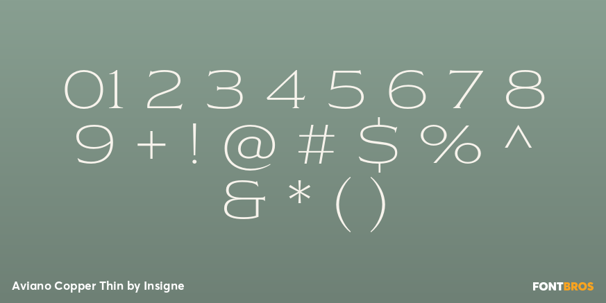 Aviano Copper Thin Font Poster #1