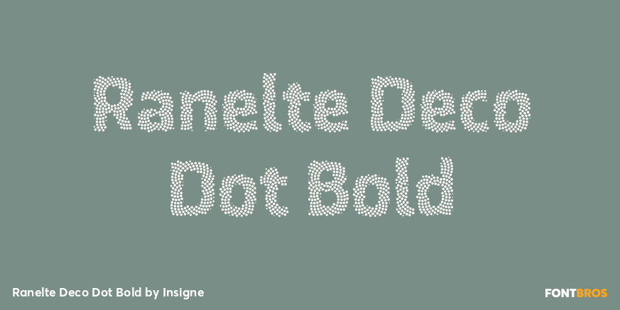 Ranelte Deco Dot Bold Font Poster #1