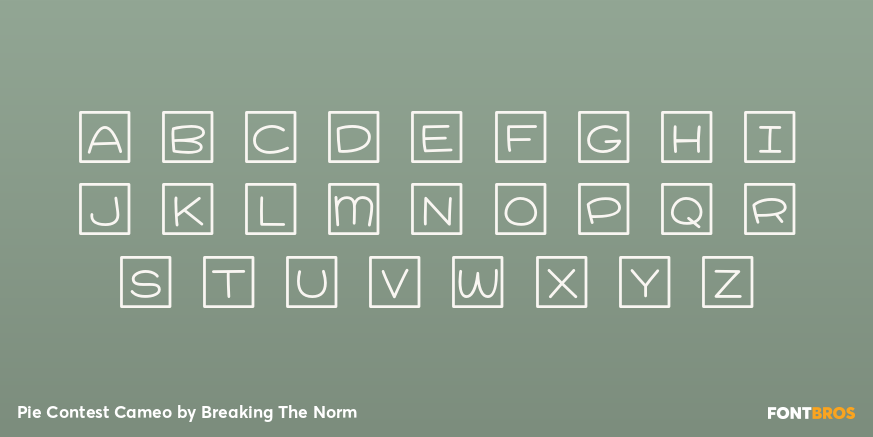 Pie Contest Cameo Font Poster #2