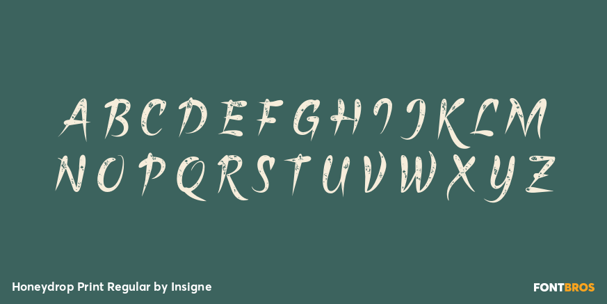 Honeydrop Print Regular Font Poster #2