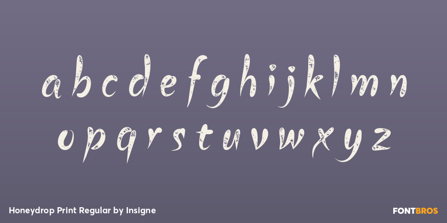 Honeydrop Print Regular Font Poster #3