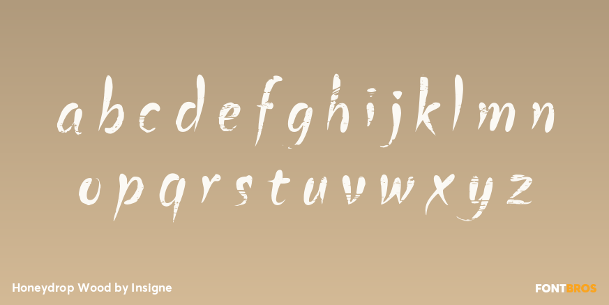 Honeydrop Wood Font Poster #3