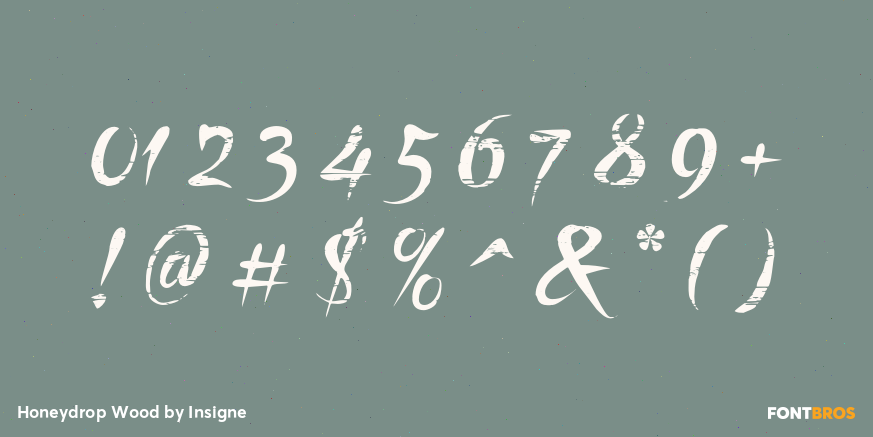 Honeydrop Wood Font Poster #4