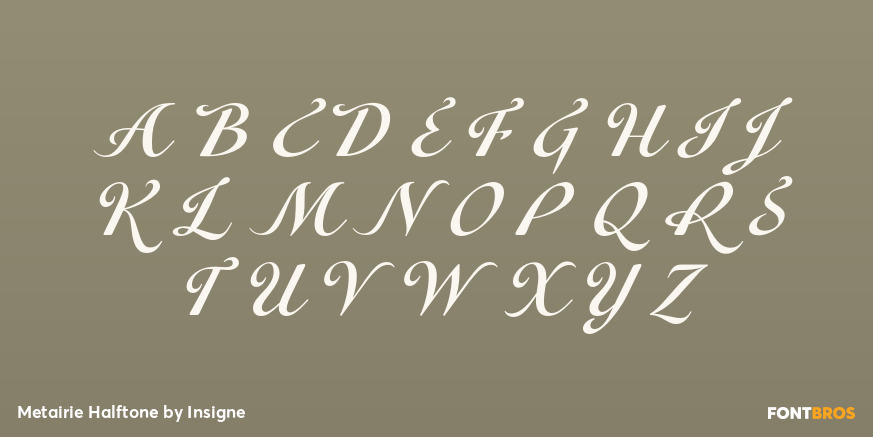 Metairie Halftone Font Poster #1