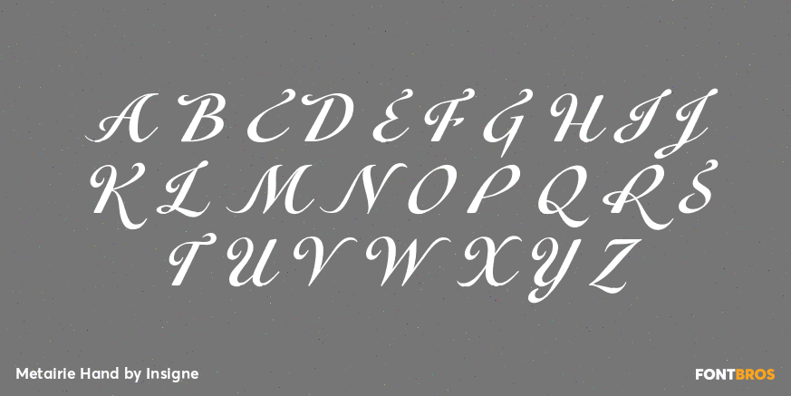 Metairie Hand Font Poster #1
