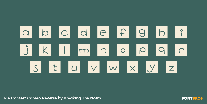 Pie Contest Cameo Reverse Font Poster #3