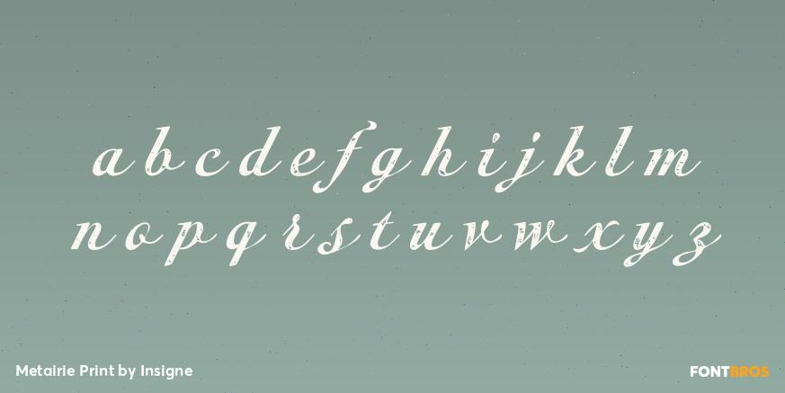 Metairie Print Font Poster #1