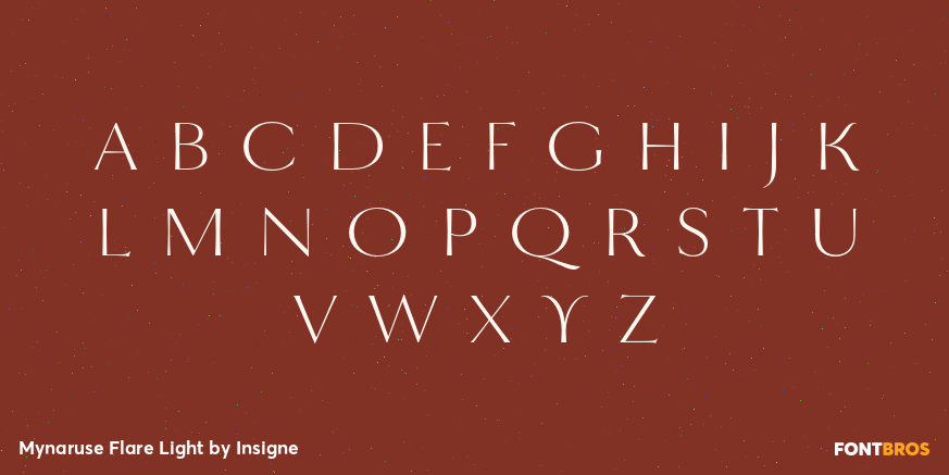 Mynaruse Flare Light Font Poster #3