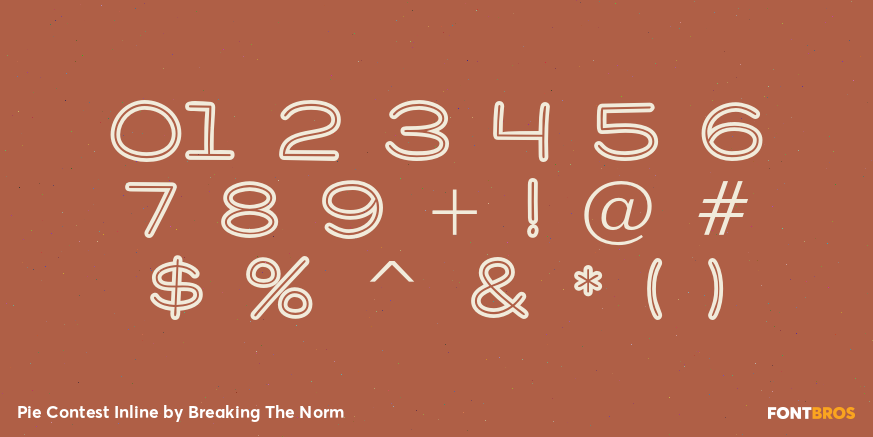 Pie Contest Inline Font Poster #4