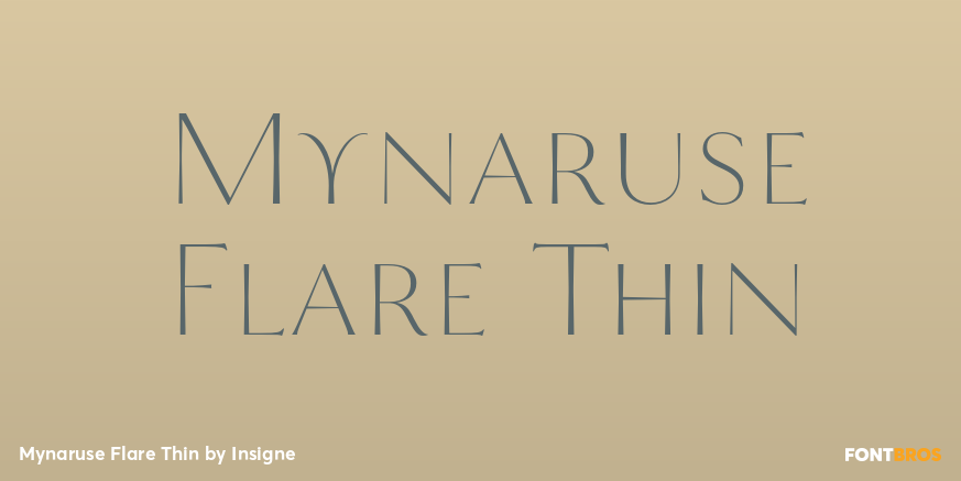 Mynaruse Flare Thin Font Poster #1