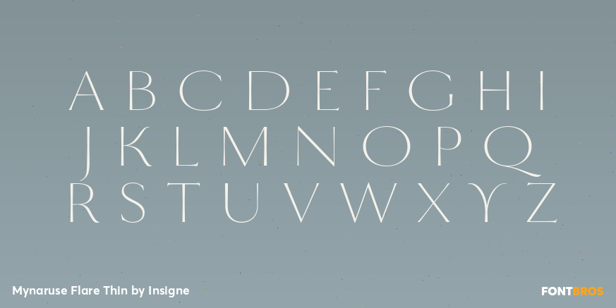 Mynaruse Flare Thin Font Poster #2