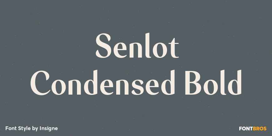 Senlot Condensed Bold Font Poster #1