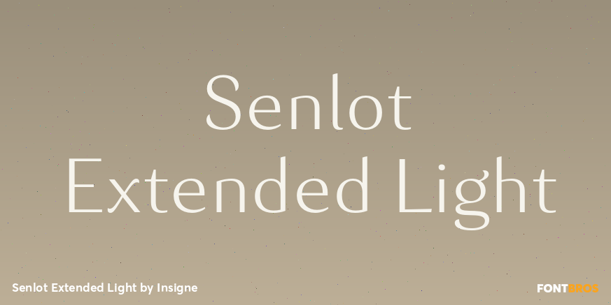 Senlot Extended Light Font Poster #1