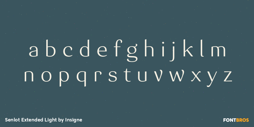 Senlot Extended Light Font Poster #3