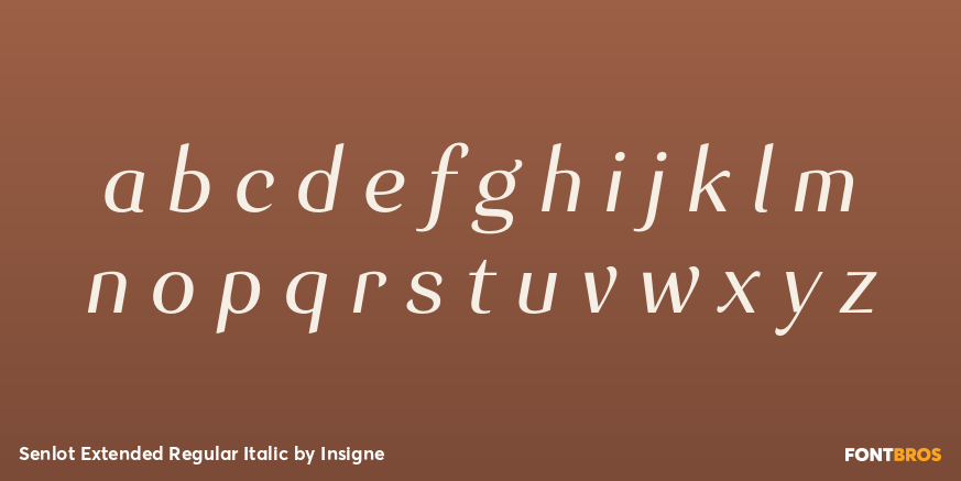 Senlot Extended Regular Italic Font Poster #3