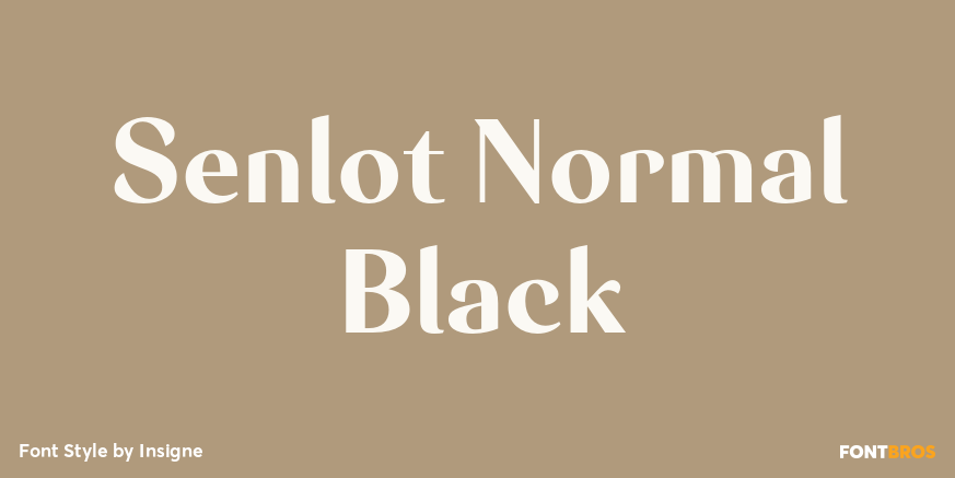 Senlot Normal Black Font Poster #1