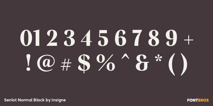 Senlot Normal Black Font Poster #1