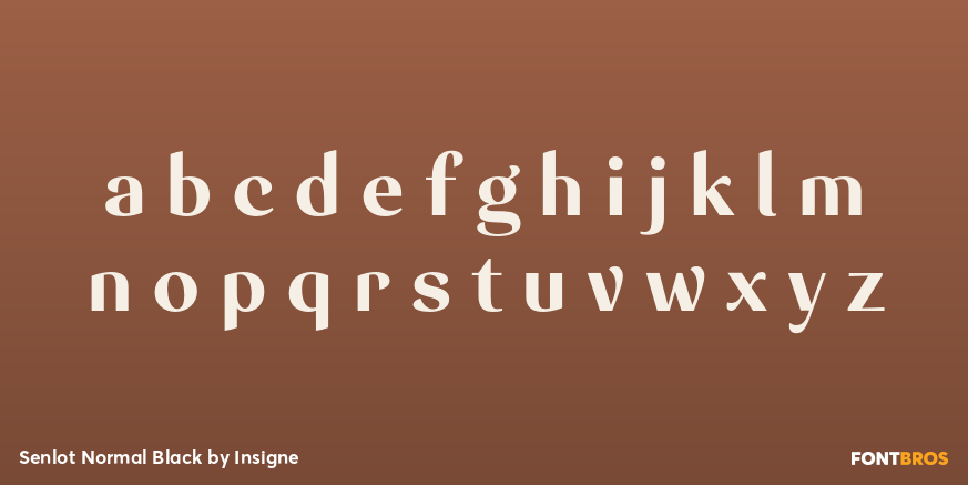 Senlot Normal Black Font Poster #1